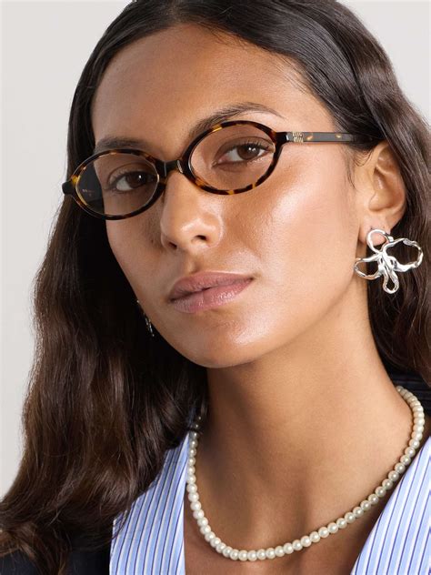 miu miu optical round glasses
